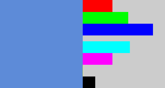 Hex color #5d8bd8 - soft blue