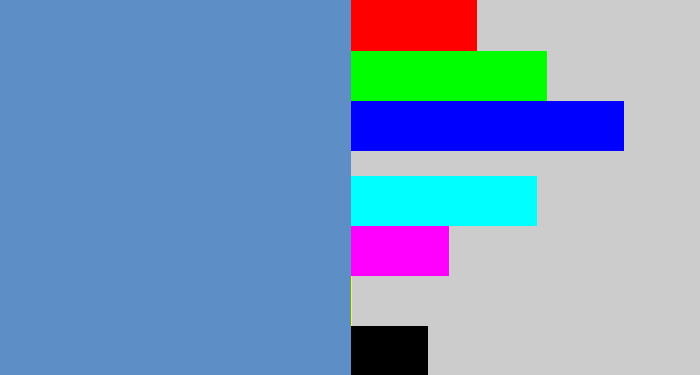 Hex color #5d8ec6 - faded blue