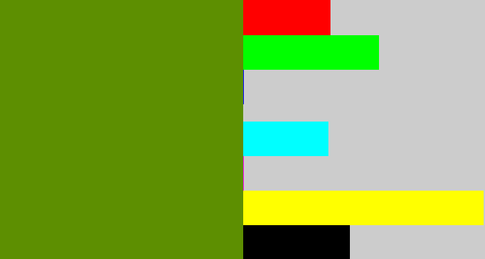Hex color #5d8f01 - sap green
