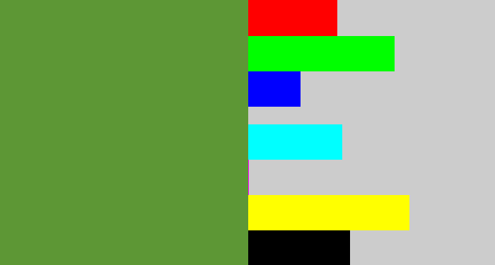 Hex color #5d9735 - moss green