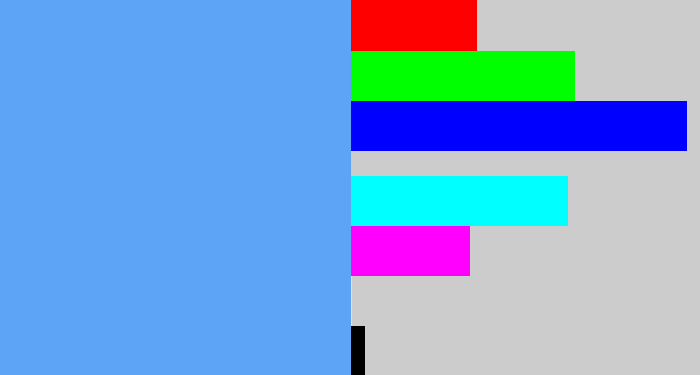 Hex color #5da3f6 - soft blue