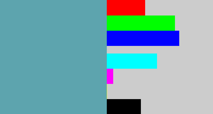 Hex color #5da4ae - greyblue