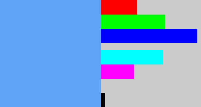 Hex color #5da4f6 - soft blue