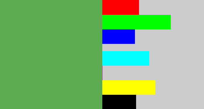 Hex color #5dac52 - fern