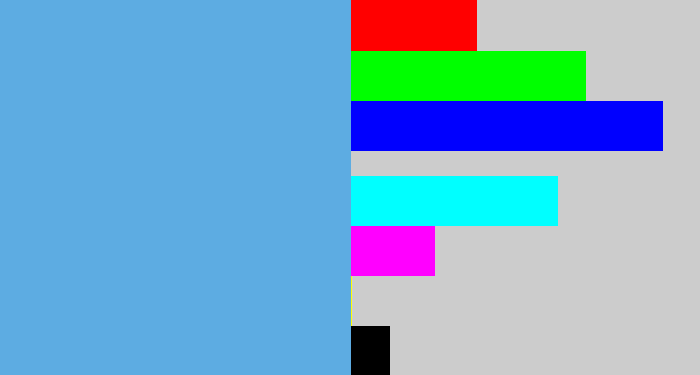 Hex color #5dace2 - soft blue