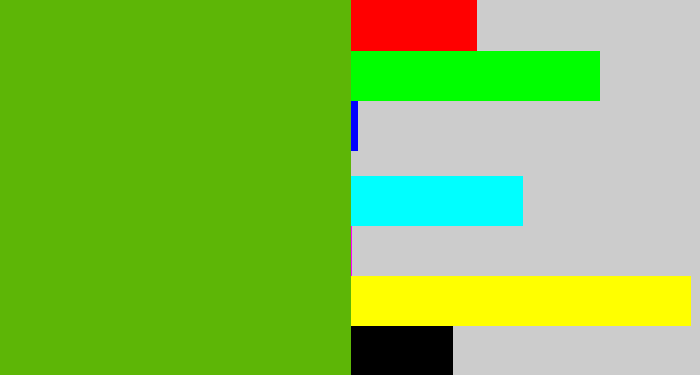 Hex color #5db606 - kermit green