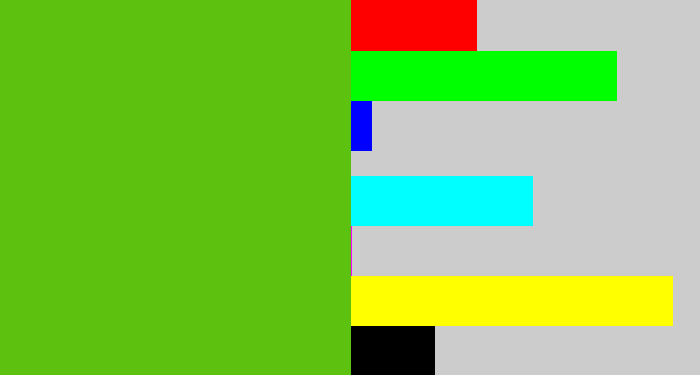 Hex color #5dc10f - frog green