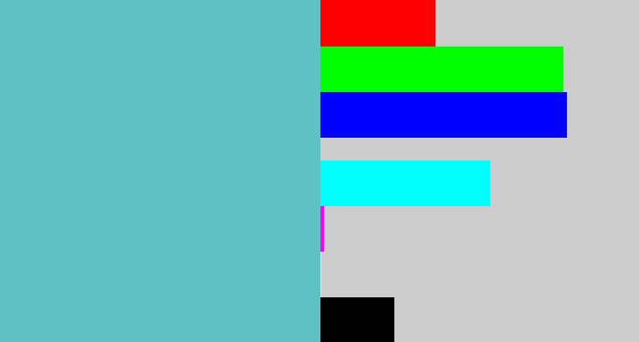 Hex color #5dc2c4 - seafoam blue
