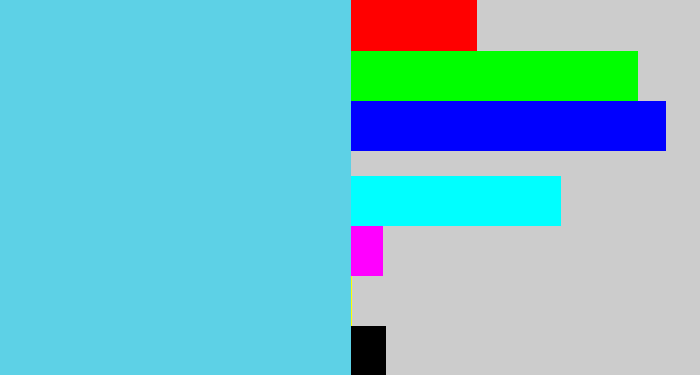 Hex color #5dd1e6 - lightblue