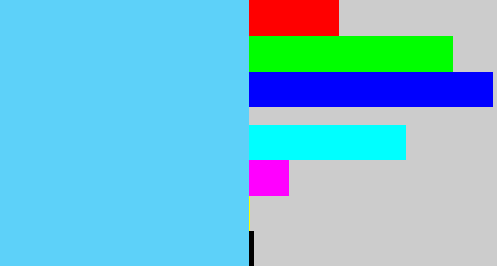 Hex color #5dd1f9 - lightblue