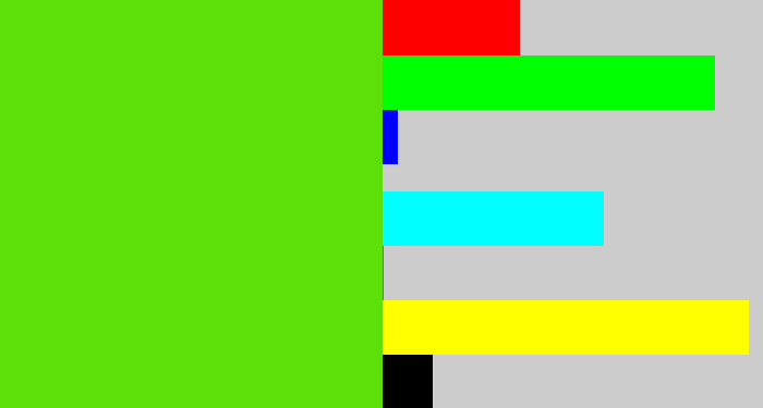 Hex color #5ddf09 - green apple