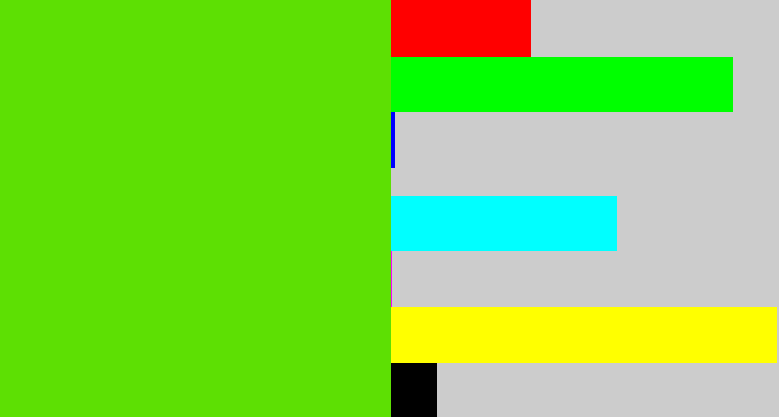 Hex color #5de003 - green apple