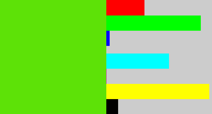 Hex color #5de207 - green apple