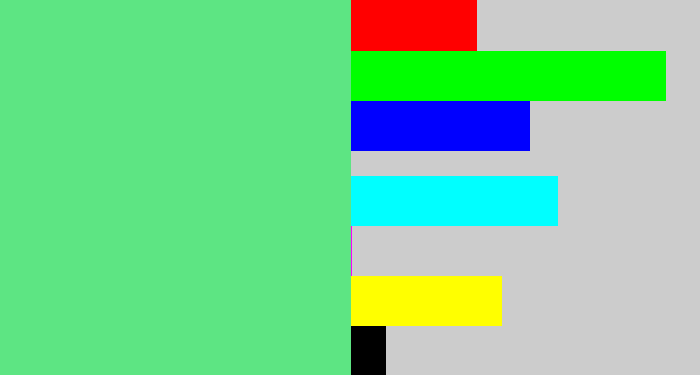 Hex color #5de583 - weird green
