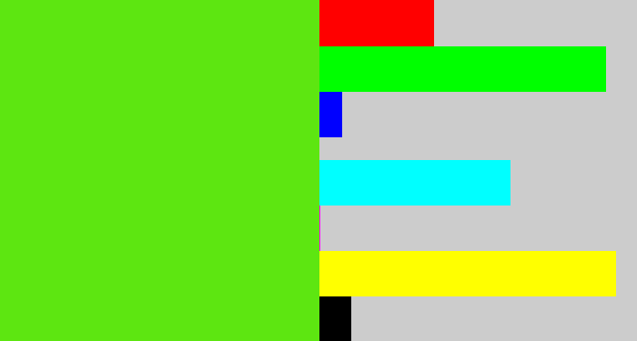 Hex color #5de611 - green apple