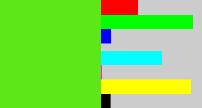 Hex color #5de719 - green apple
