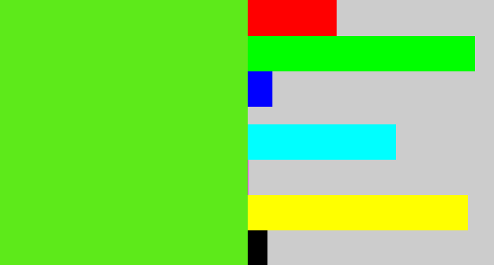 Hex color #5dea1a - green apple
