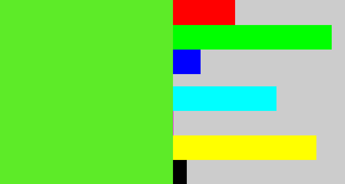 Hex color #5deb28 - toxic green