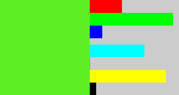 Hex color #5dee24 - toxic green