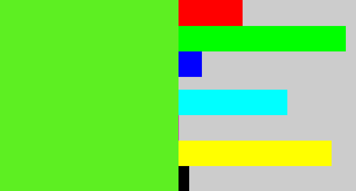 Hex color #5def22 - toxic green