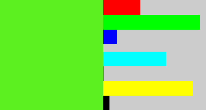Hex color #5df020 - green apple