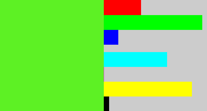 Hex color #5df124 - toxic green