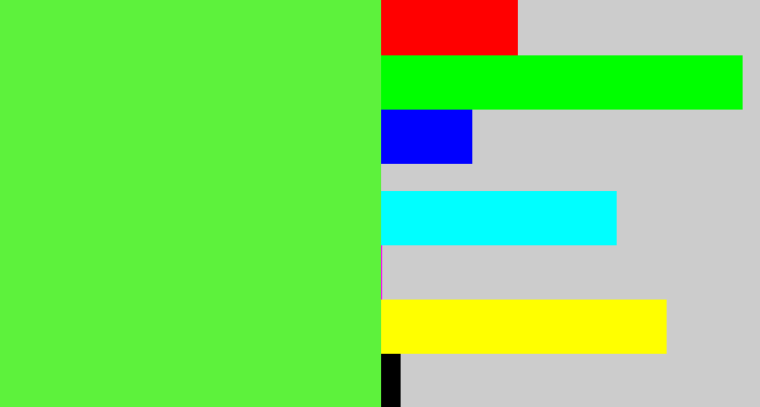 Hex color #5df23c - toxic green