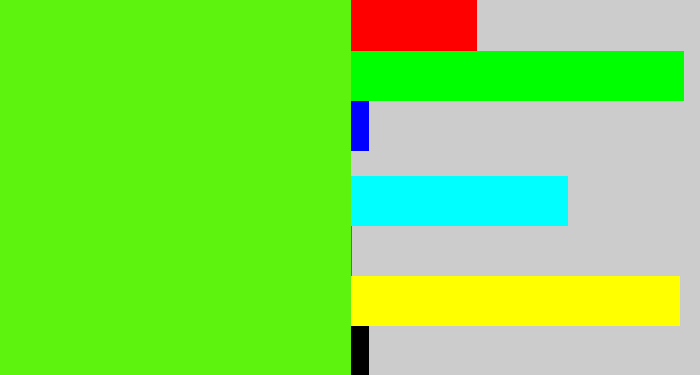 Hex color #5df30e - bright lime green
