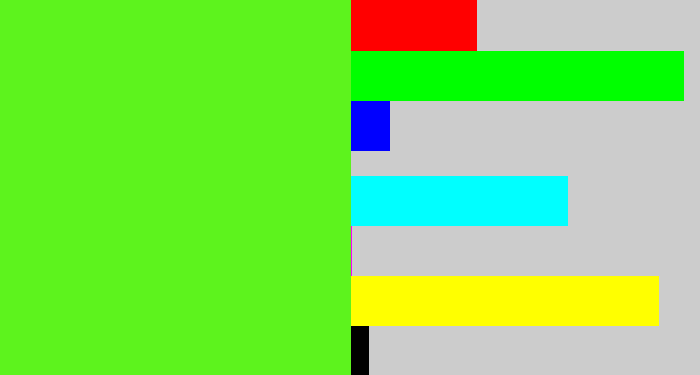 Hex color #5df31d - green apple