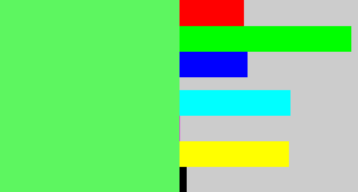 Hex color #5df660 - light bright green