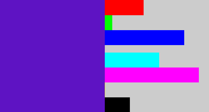 Hex color #5e13c3 - violet blue