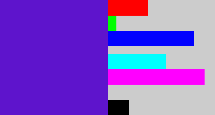 Hex color #5e14cc - purple/blue
