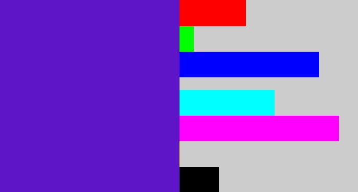 Hex color #5e15c7 - purple/blue