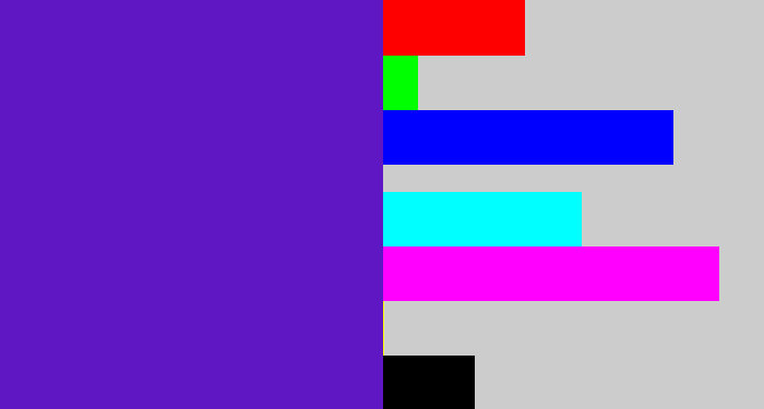 Hex color #5e17c3 - purple/blue
