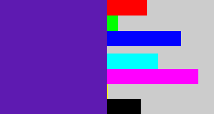 Hex color #5e1ab1 - violet blue