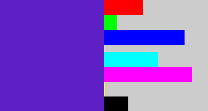Hex color #5e1fc4 - purple/blue