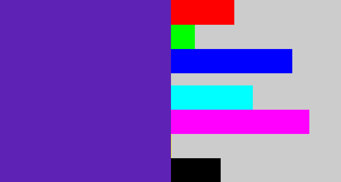 Hex color #5e23b4 - blue purple