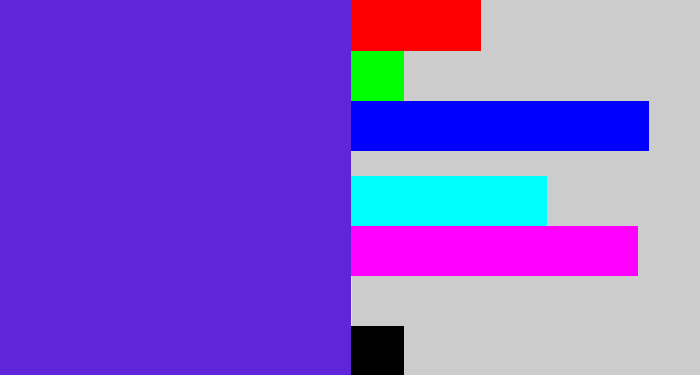 Hex color #5e26d8 - purple/blue