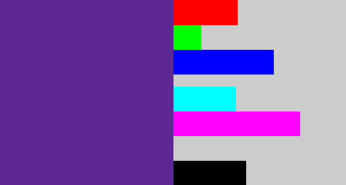 Hex color #5e2894 - purple