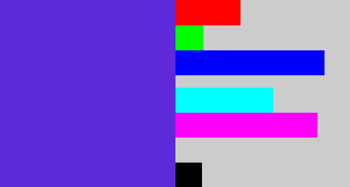 Hex color #5e29d8 - purple/blue