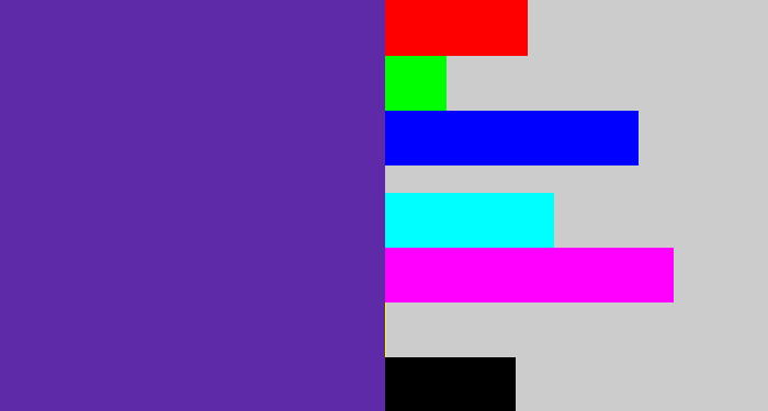 Hex color #5e2aa8 - purple
