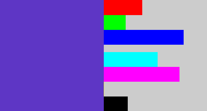 Hex color #5e36c5 - blurple