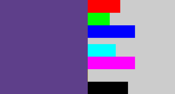 Hex color #5e3f8a - twilight