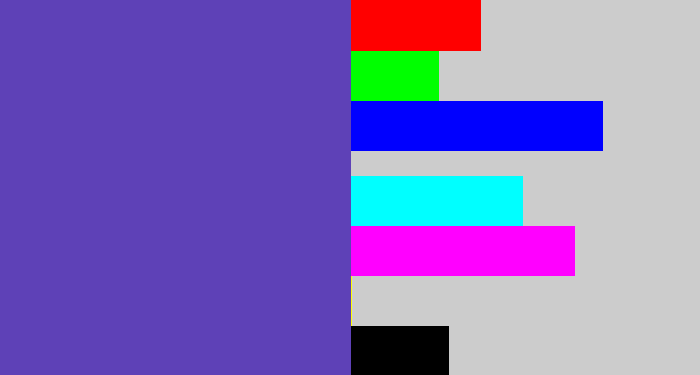 Hex color #5e41b7 - bluey purple