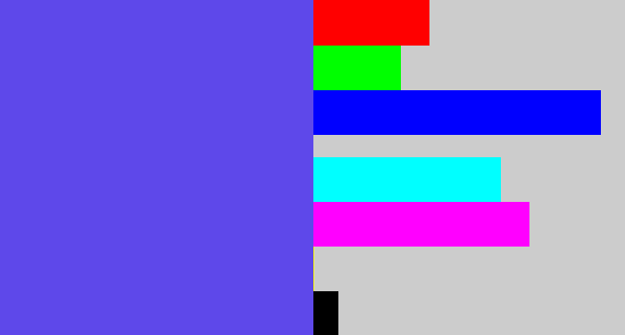 Hex color #5e48ea - purpleish blue