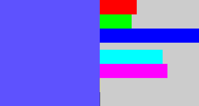 Hex color #5e52fe - purpleish blue