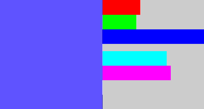 Hex color #5e53fe - purpleish blue