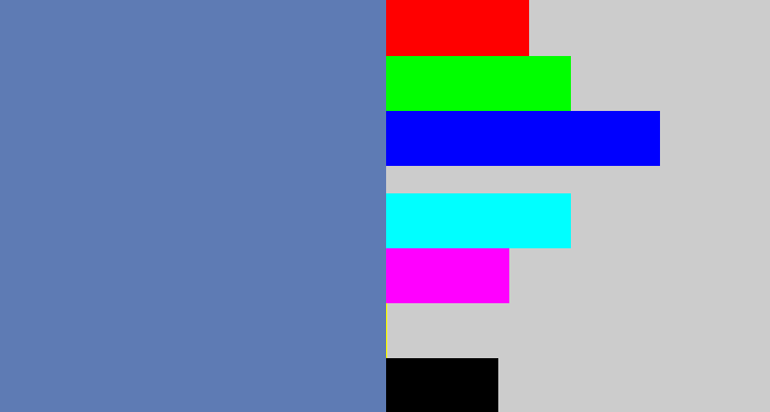 Hex color #5e7bb4 - off blue