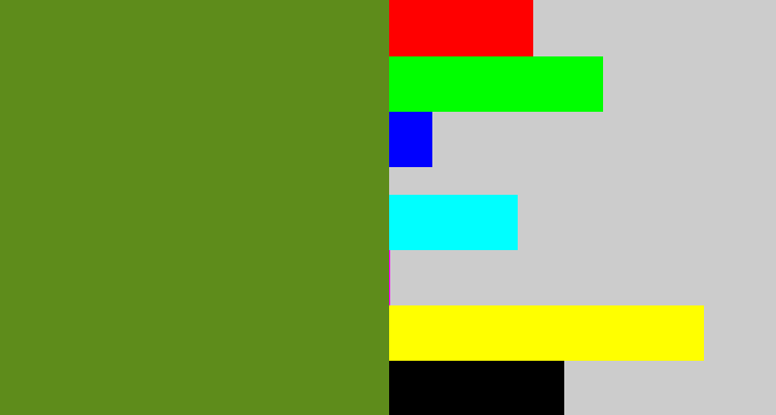 Hex color #5e8c1b - sap green