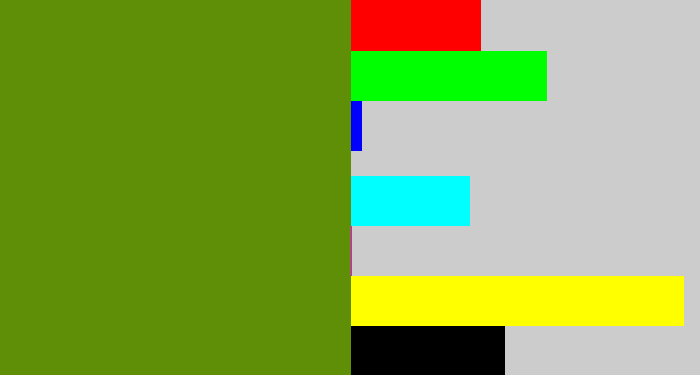 Hex color #5e8f07 - sap green